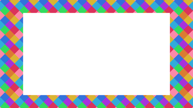 Colorful mosaic frame with white copy space for text. png