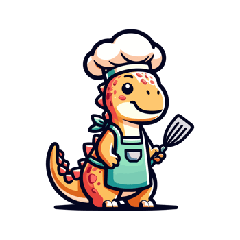 cute icon character dinosaur chef png