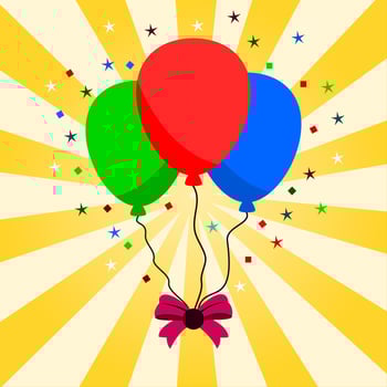 April fool illustration square banner, April fool's day vector