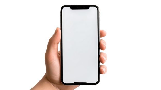 Person Holding Big Smartphone, Browsing Social Media and Apps Online png