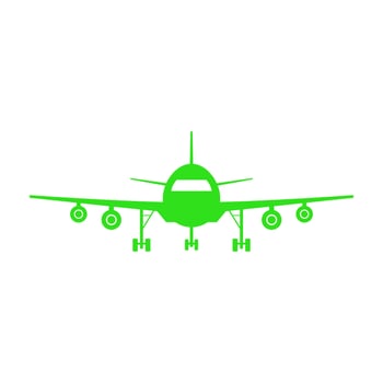 Airplane illustrated on white background vector