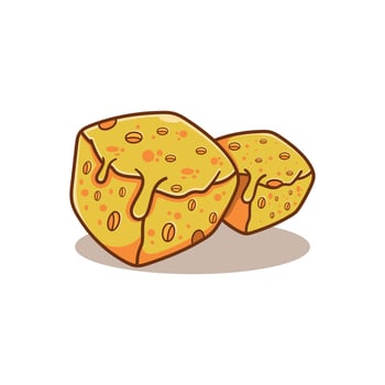 cheese mascot character logo design illustration vector
