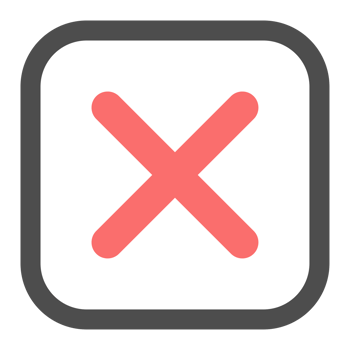Crossmark Box Outline Icon png