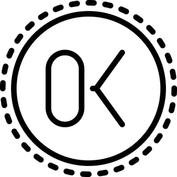 Black line icon for ok vector
