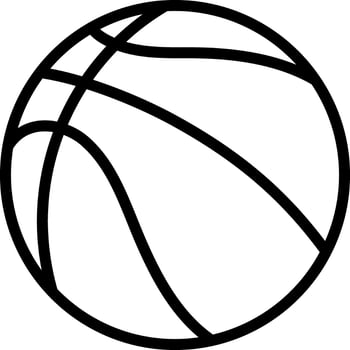 Black line icon for basketball vector