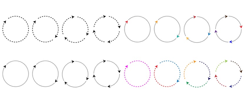 Refresh icon or symbol, restart icon circle arrow symbolizes vector. vector