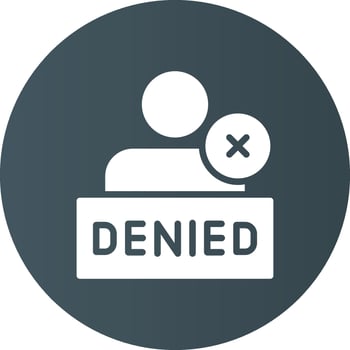Denied Creative Icon Design vector