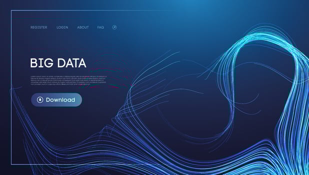 Dark Blue Abstract Data Flow with Light Blue Accents vector