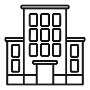 Small area building icon outline vector. Real estate company vector