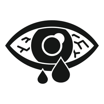 Allergic human eye icon simple vector. Gluten intolerance vector