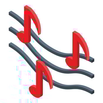 New creative melody icon isometric vector. Genius thinking vector
