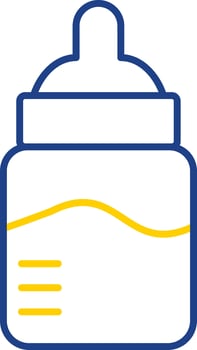 Baby Bottle Line Two Color Icon vector