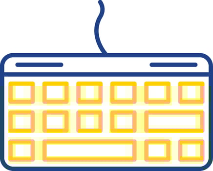 keyboard Line Two Color Icon vector