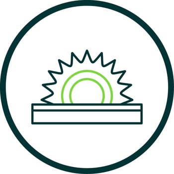 Circular Saw Line Circle Icon vector