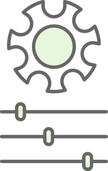 Gear Fillay Icon vector