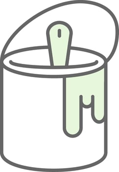 Tin with Paint Fillay Icon vector