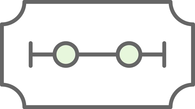 Razor Blade Fillay Icon vector