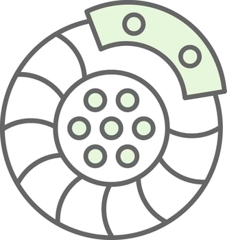 Brake Disk Fillay Icon vector