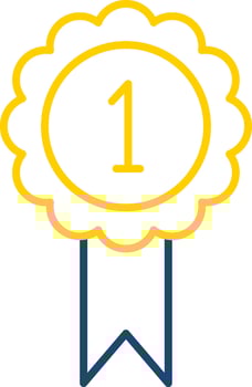 Ribbon Line Two Color Icon vector