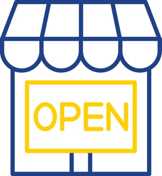 Open Line Two Color Icon vector