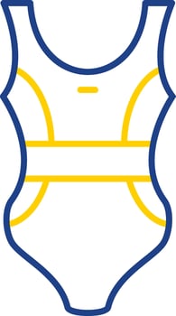 Swimsuit Line Two Color Icon vector