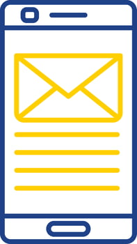 Email Line Two Color Icon vector