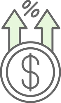 Profit Fillay Icon vector