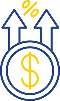 Profit Line Two Color Icon vector
