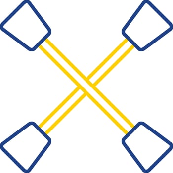 Paddles Line Two Color Icon vector