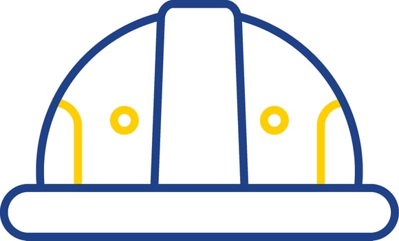 Helmet Line Two Color Icon vector