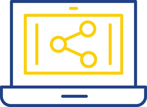 Share Line Two Color Icon vector