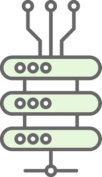 Data Network Fillay Icon vector