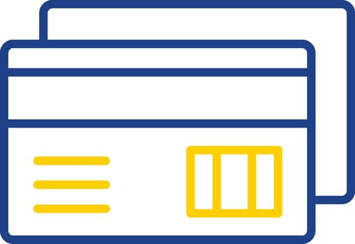 Credit Card Payment Line Two Color Icon vector