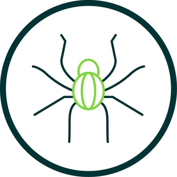 Spider Line Circle Icon vector