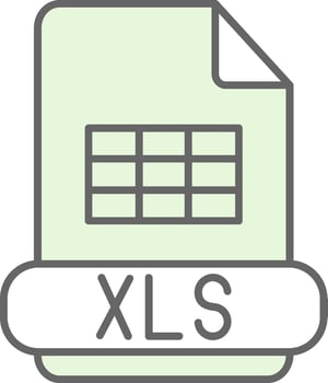Xls Fillay Icon vector