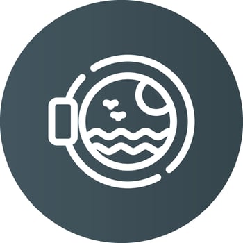 Glyph Circle Light Black Gradient vector