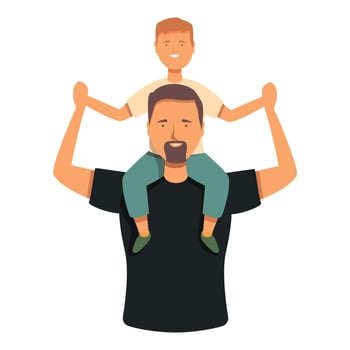 Father day learning icon cartoon vector. Smile cute talking vector
