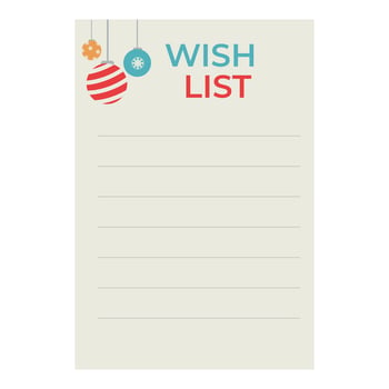 Wish list icon cartoon vector. Winter holiday paper vector