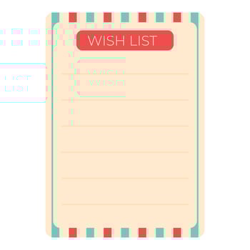 Wish list service icon cartoon vector. Xmas holiday marketing vector