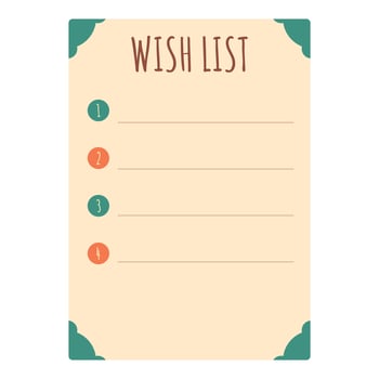 Short wish list icon cartoon vector. Invitation santa vector