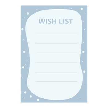 Wish list paper icon cartoon vector. Christmas holiday vector