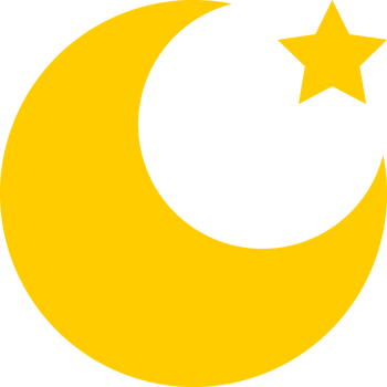 Crescent moon star icon png