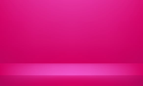 Empty vivid pink studio room background. Room in the 3d. Space for selling products on the website. illustration. vector