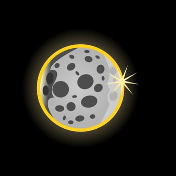 Total eclipse illustration. vector