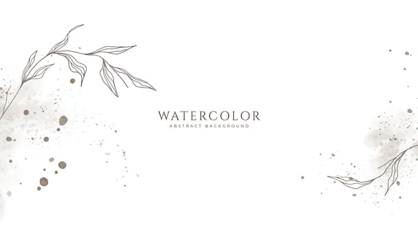 Abstract horizontal watercolor background. Neutral light colored empty space background illustration vector