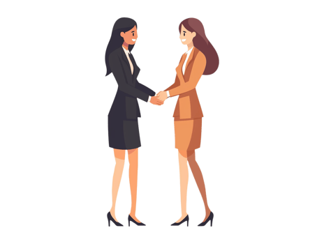business women shaking hands png