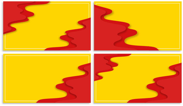 Collection of modern abstract wave background with copy space vector