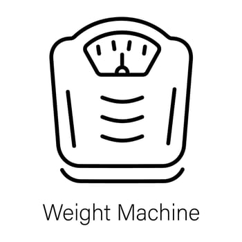 Trendy Weight Machine vector