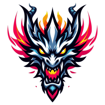 AI generated head dragon with flame suitable for T Shirt Design available in PNG