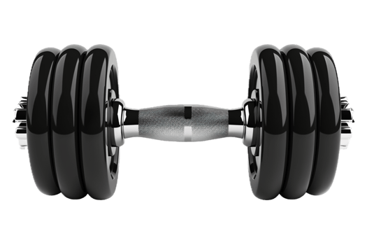 AI generated Black Dumbbell png